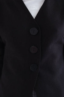 Cardigan Compañia Fantástica donna nero con scollo a V - dettaglio bottoni