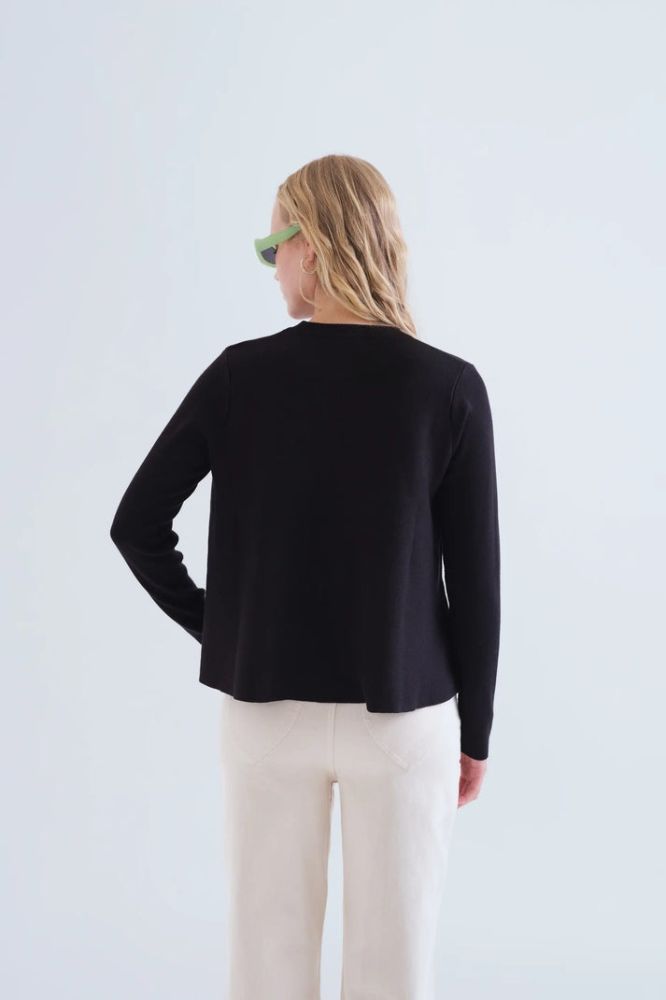 Maglione Compañia Fantástica donna nero - vista laterale