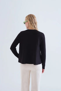 Maglione Compañia Fantástica donna nero - vista laterale