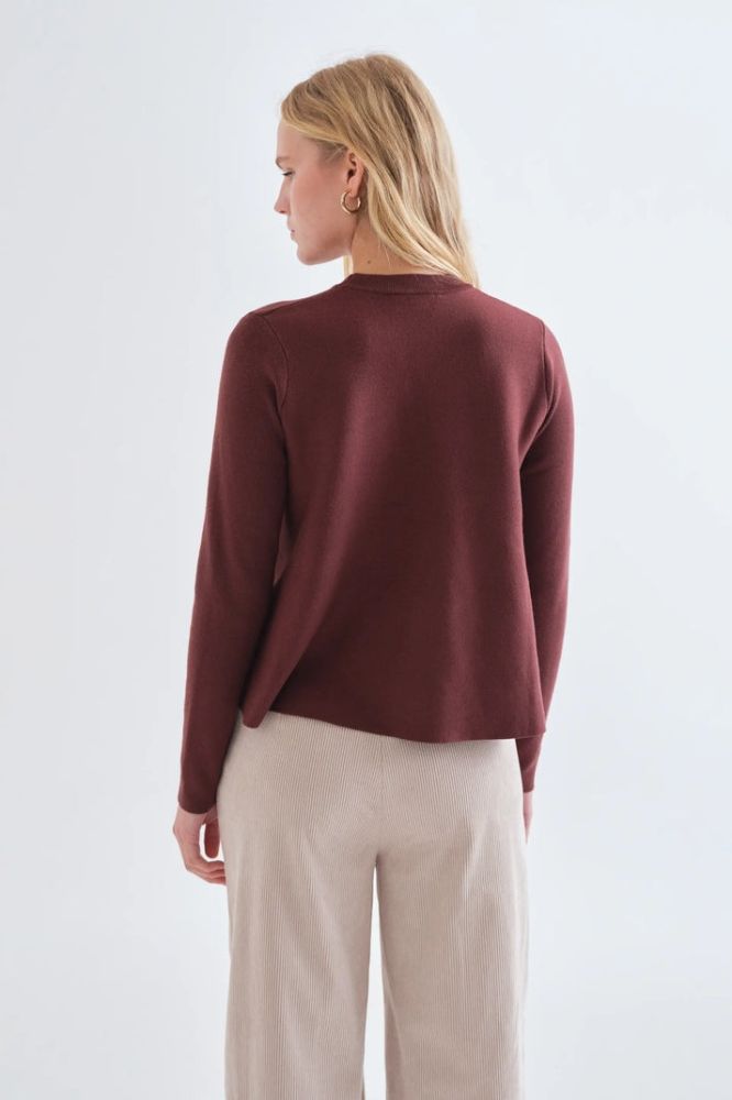 Maglione Compañia Fantástica donna marrone - vista laterale