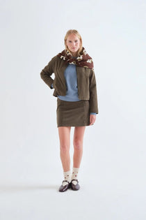 Gonna Compañia Fantástica donna in velluto marrone - vista posteriore