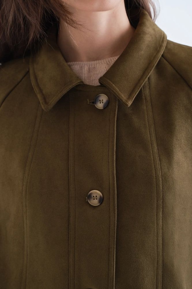 Cappotto Compañia Fantástica donna verde - vista laterale