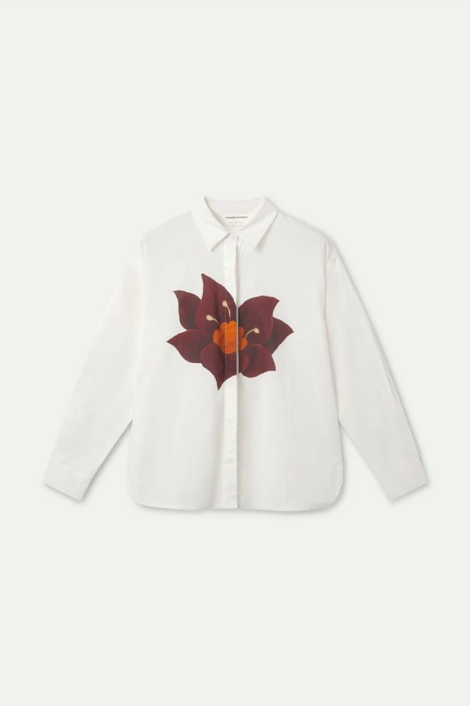 Camicia Compañia Fantástica donna cotone stampa floreale - vista frontale