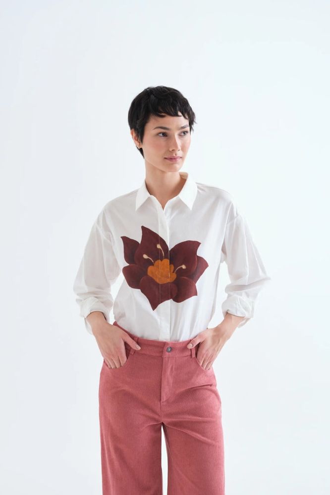 Camicia Compañia Fantástica donna fantasia - dettaglio colletto a revers