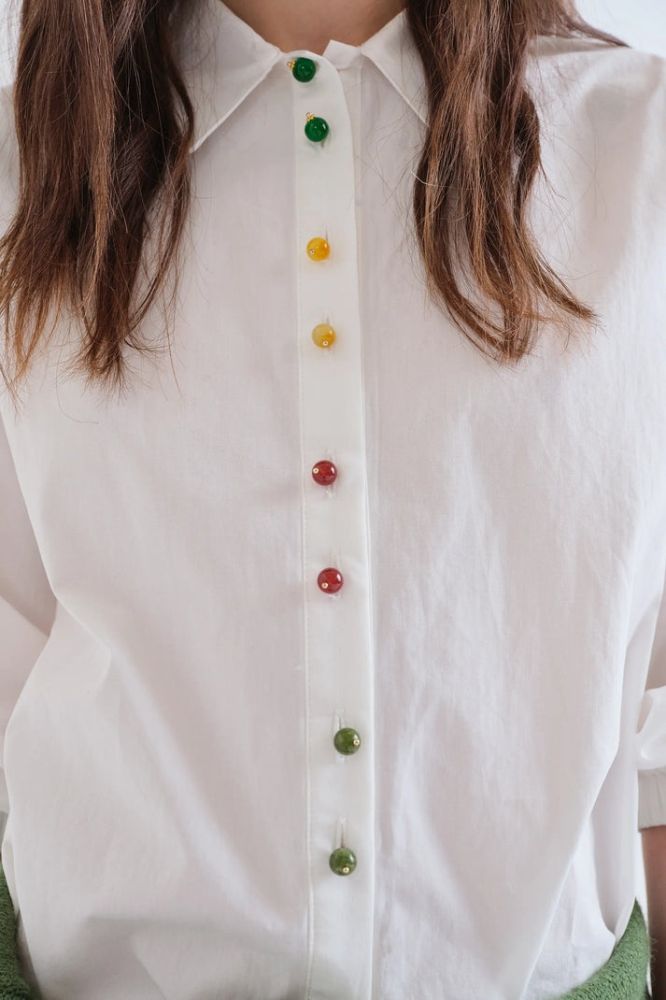 Camicia Compañia Fantástica donna bianca - vista posteriore