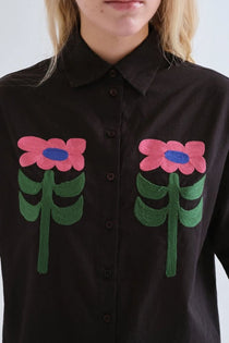 Camicia Compañia Fantástica donna nera - vista posteriore