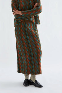 Gonna midi Compañia Fantástica donna jacquard geometrico multicolore - immagine 2