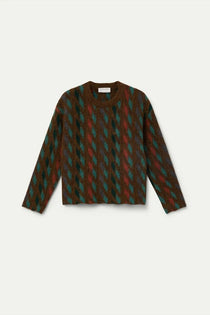 Maglione Compañia Fantástica donna jacquard geometrico multicolore - vista frontale