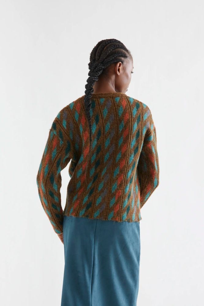 Maglione Compañia Fantástica donna jacquard geometrico multicolore - immagine 3