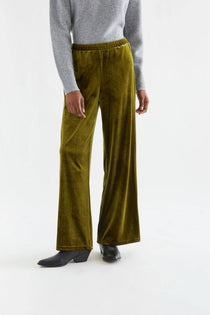 Pantalone Compañia Fantástica donna in velluto verde oliva - immagine 2
