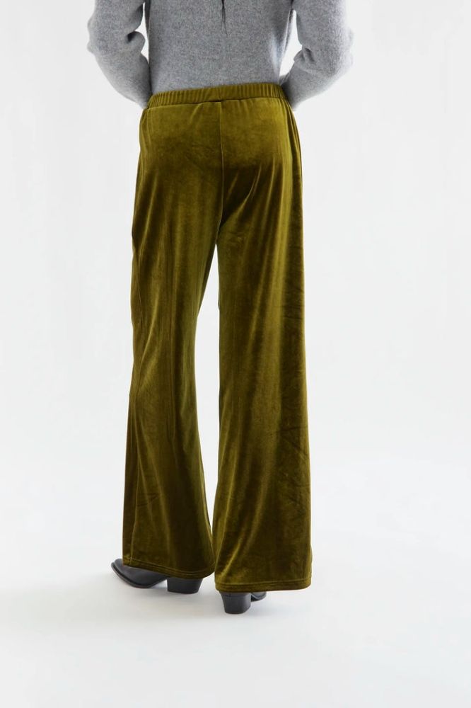 Pantalone Compañia Fantástica donna in velluto verde oliva - immagine 3