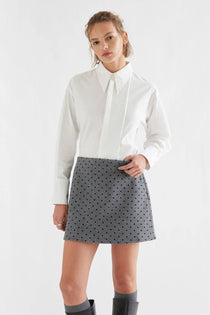 Camicia donna bianca Compañia Fantástica 64C/11162 - dettaglio pieghe