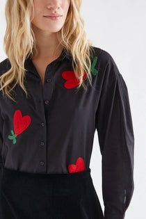 Camicia donna nera Compañia Fantástica 64C/41110 - dettaglio