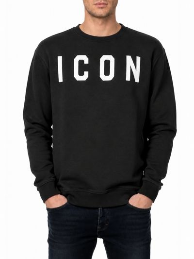 Felpa uomo ICON IUF008C con maxi logo Immagine principale del prodotto