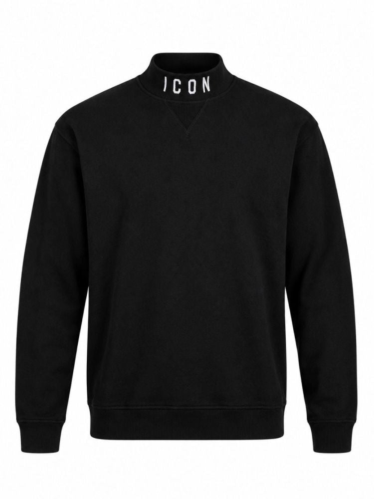 Felpa uomo ICON IUF076 nera girocollo