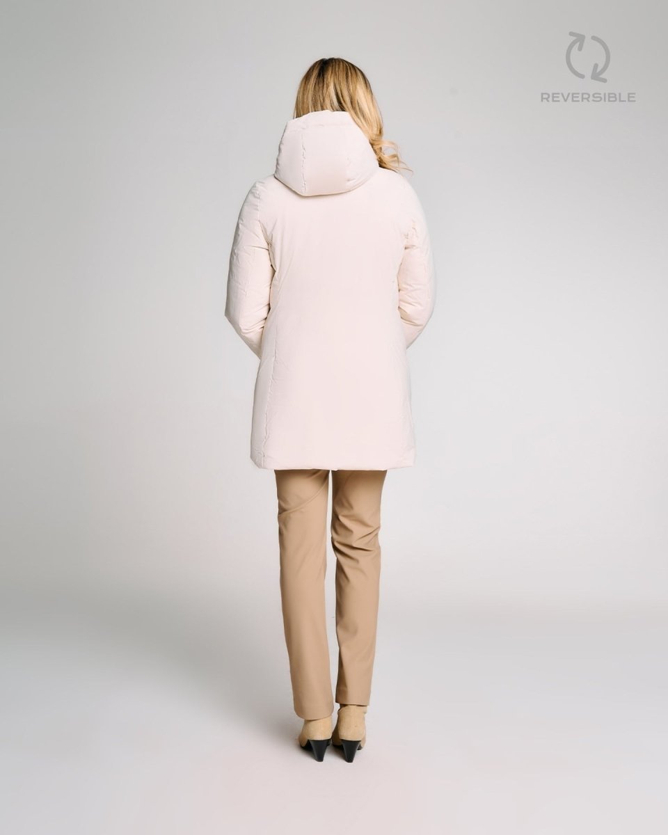 Giubbotto reversibile SUNS donna bianco - dettaglio lato reversibile