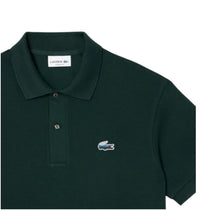 Polo LACOSTE uomo verde con coccodrillo paesaggistico - vista laterale