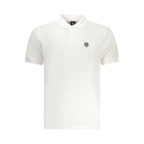 Polo NORTH SAILS uomo bianca con logo nautico - vista frontale