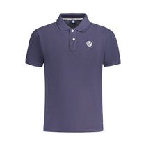 Polo NORTH SAILS uomo blu con logo nautico - vista frontale