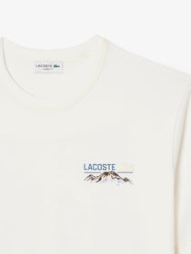 T-Shirt LACOSTE uomo bianca - dettaglio logo coccodrillo
