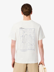 T-Shirt LACOSTE uomo bianca - vista posteriore con stampa completa